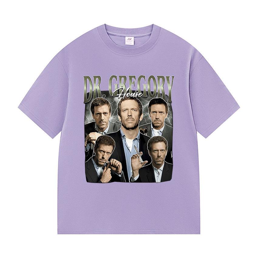 Dr Gregory House Md Vintage Graphic T Shirt Unisexs Gothic Fashion Short Sleeve Tshirts Unisex Casual 100 Cotton Tshirt Streetwear