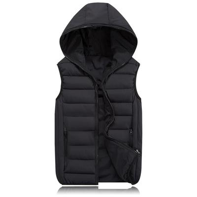 Dames mouwloos vestjas Mouwloos jack voor heren Damesmode Warm wintervest met capuchon