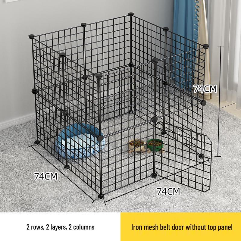 Indoor Pet Fence: Dog and Cat Barrier Gate with Iron Mesh for Anti-Escape and Isolation