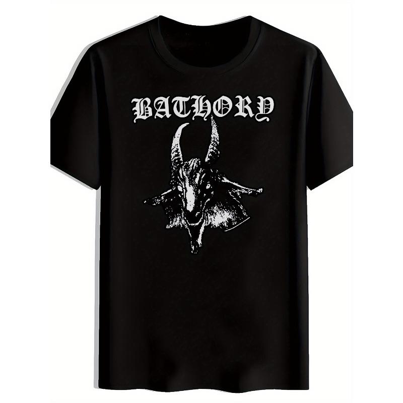 

European sizes A Short-Sleeved Round-Neck T-Shirt Featuring a Vintage Rock Band Print, Perfect for Summer. This Top Is a Must-Have for Men 4XL