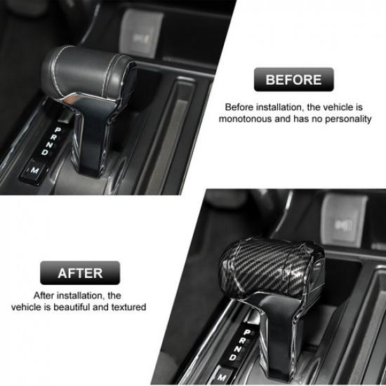 For Ford F150 21+ Center Console Gear Shift Knob Switch COVER Trim Carbon Fiber