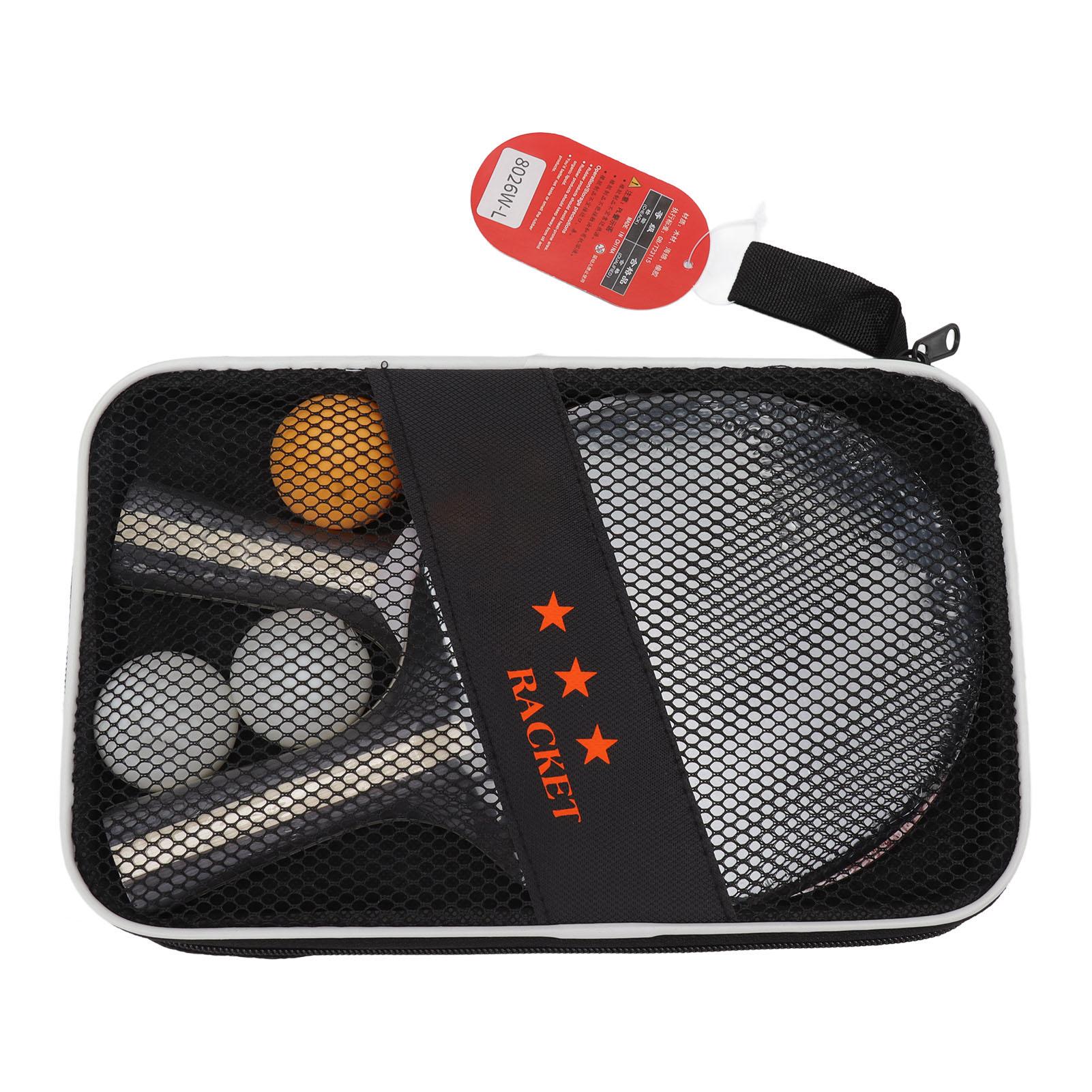 

Pingpong Paddle Set 2 Pcs Table Tennis Bats 3 Pcs s Wood Rubber Soft Sponge Racket for Training Exercise