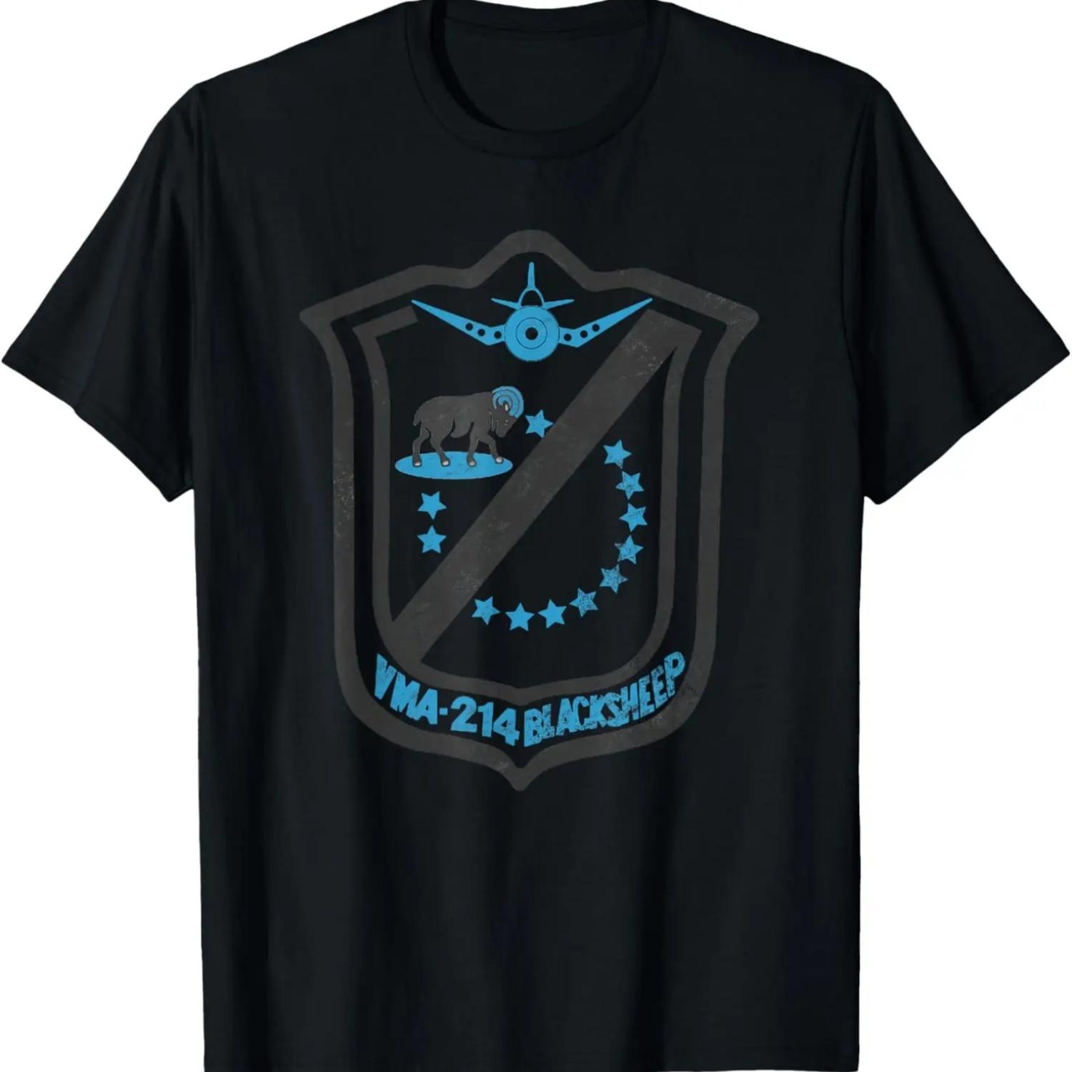 Black Sheep Squadron VMF 214 tShirt T-Shirt XXXXXL чёрный