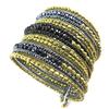 Les Trésors De Lily [N8251] - Designer Bracelet 'Katmandou' Gray Black Gold