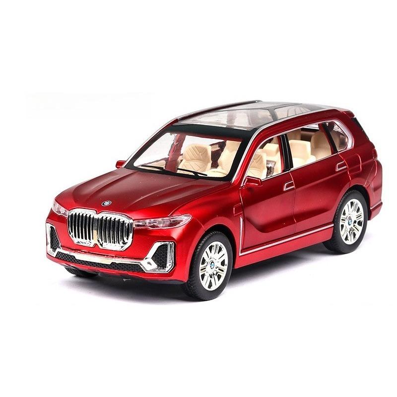 1/32 BMW X7 Off Road SUV Alloy Metal Diecast Model Car Home Trendy Toy Decorations Micro Vehicles Pull Back with Light Birthday