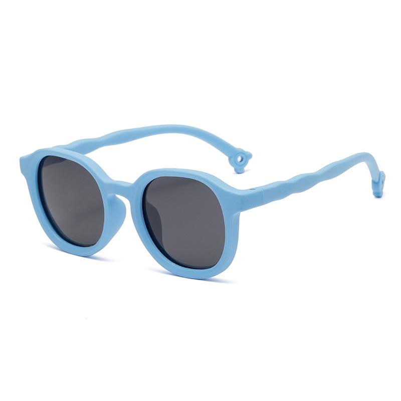 New Fashion Trendy Retro Outdoor Anti-ultraviolet Sunshade Silicone Children's Sunglasses 23029