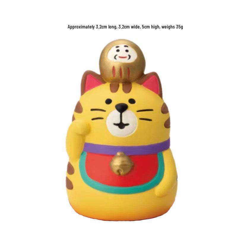 Lucky Cat Feng Shui Ornament for Home, Office, Car, or Store Decoration