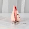 Girl's PU Leather Cartoon Strawberry Cake Heart Pattern Coin Purse Mini Cute Wallets With Keychain Outdoor Money Cards Storage Handbags