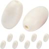 AllBright PolyFloat Float Buoys, Small Floats for Boating, Fixed Nets, Mooring Rope, 6 X 9cm, Pack of 10 (White)
