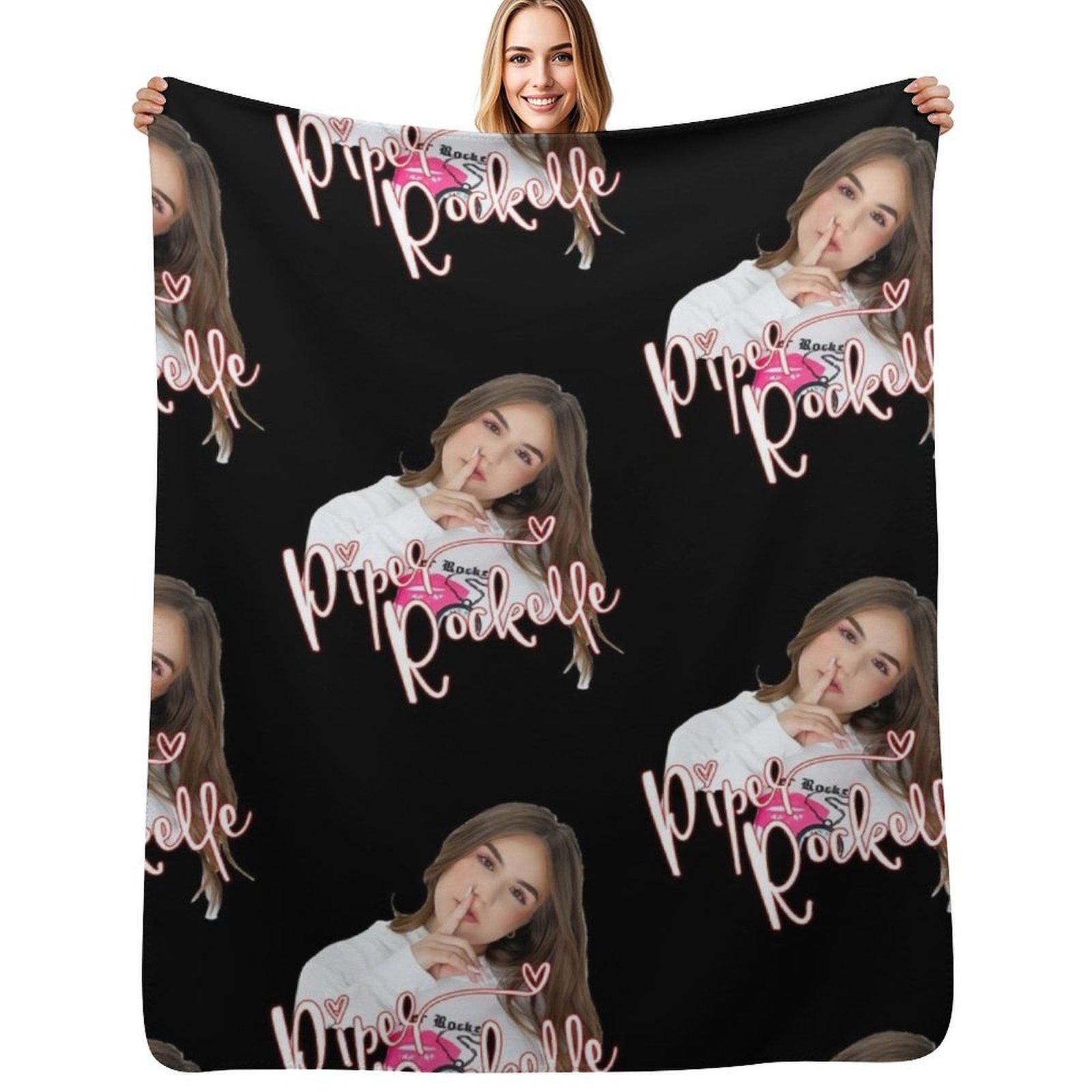 cute Piper influencer Throw Blanket Compact Warm Blanket for Car Road Trip Size: 75*100cm, Weight: 230 GSM