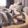 Winter Double Layer Raschel Blanket for Bed Soft Warm Fluffy Throw Blankets 150x200cm Multifunctional Thicken Warm Plush Quilts