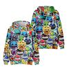Anime Geometry Dash Herr Dam Huvtröjor Höst Casual Pullover Träningskläder Huvtröja Mode Hip Hop Sweatshirt Kläder
