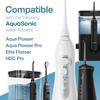 Aqua Flosser Replacement Tips 5 Tips 4 Types: Standard Periodontal Orthodontic and Tongue Scraper Genuine Authentic Parts White