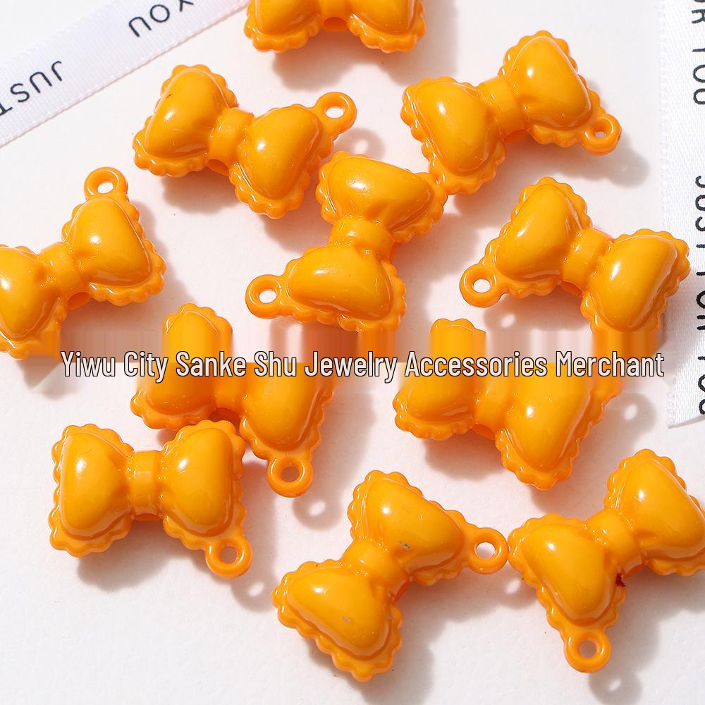 Versatile Solid Acrylic Bow Tie Beaded Phone Chain Necklace
