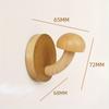 4pcs/set Mushroom Coat and Hat Hook Punch-free Solid Wood Coat Hook Nordic Log Coat Hanger Door Behind The Hook