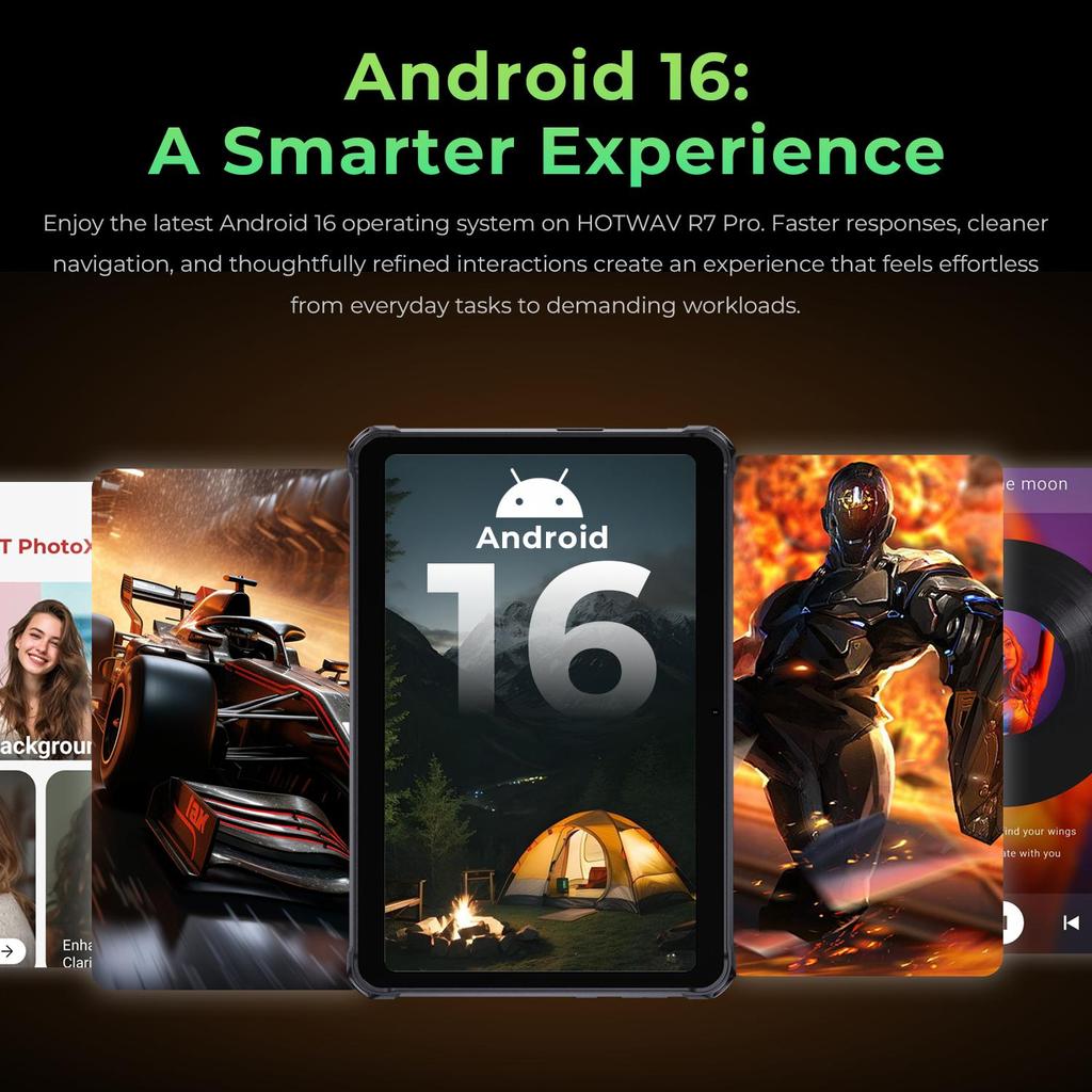 HOTWAV R7 Pro Rugged Tablet,10.1-inch 120Hz,20GB RAM 256GB ROM,15600mAh,IP69K Waterproof,Android 16 tablet,Fast charge/Face ID/4G Dual SIM Card