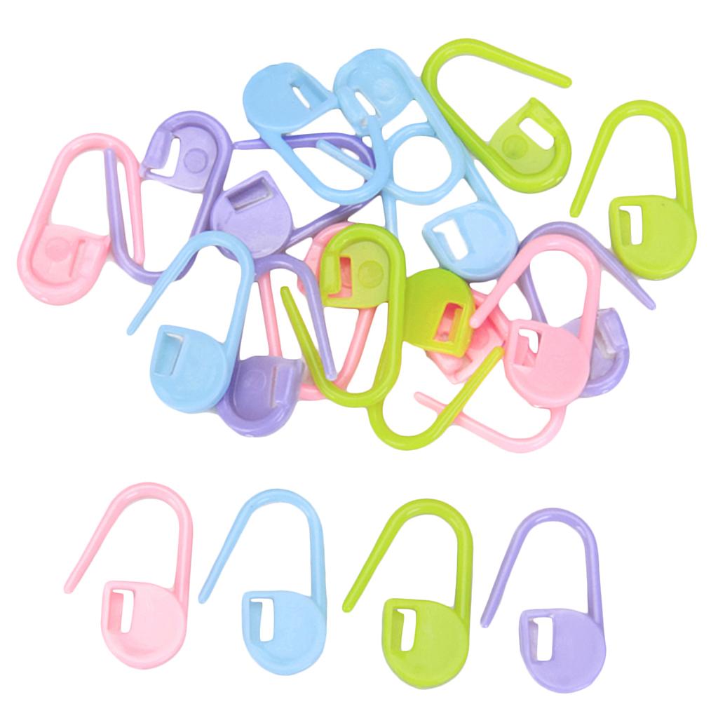 Knitting Stitch Markers Plastic Locking Clips Crochet Knit Accessories Colorful Stitch Counter Set for Knitting Projects