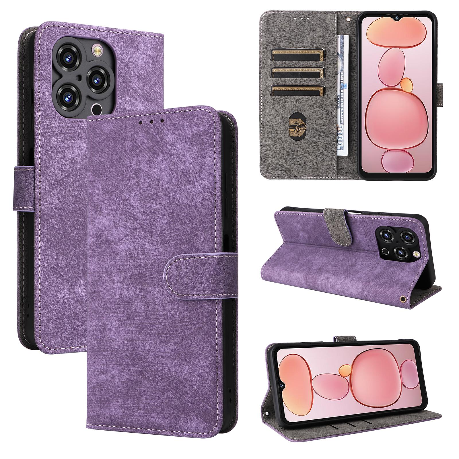 

Flip Cover for Oukitel C3 2025 PU Leather Phone Case Full-Body Protection [RFID Blocking] Walllet Cover for Oukitel C3 2025 фиолетовый