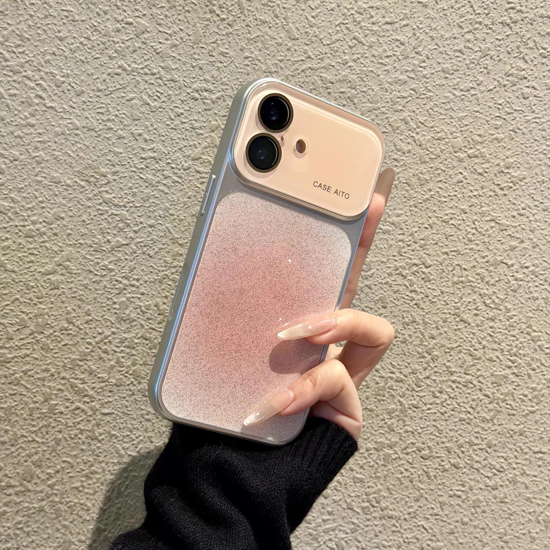 

Pink Gradient Glitter Phone Case for iPhone 17 Pro Max & 16 Pro 17 Pro