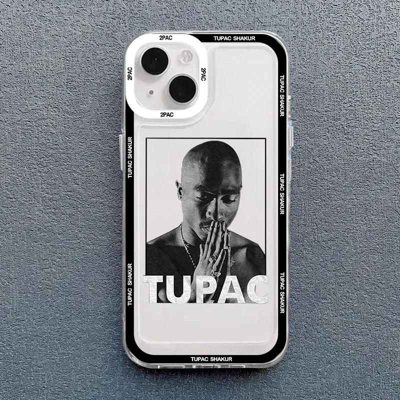 Rapper 2pac Singer Tupac Phone Case for iPhone 17 16 15 14 13 12 11 Pro Max Mini SE 7 8 Plus Air Shockproof Transparent Cover