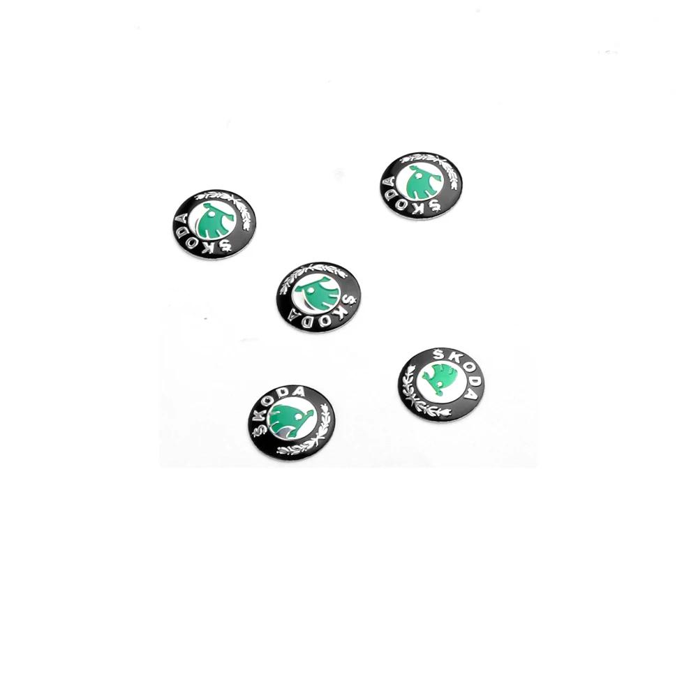 FMO3 for Skoda Rapid Fabia Octavia Superb VRS Scala VII Super 5/10PC Remote Control Car Logo Key Decal 14mm Decorative Accessories