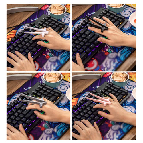 Cluoling Gamer Finger Chopsticks, Gaming Finger Sleeves, Gaming Chopsticks, Finger Tongs, Creative Gamer Accessories, Kitchen Accessories, Snack Tongs