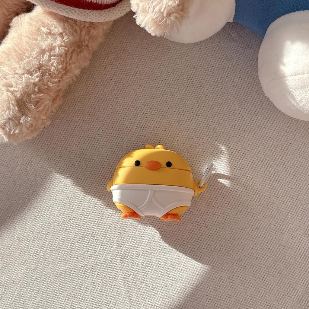 Cute Panties Little Yellow Chicken for AirPods1 Earphone Case Apple Earphone Airpodspro1 Protective Case for Women