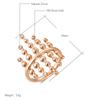 Luxury Glossy Spherical Link Big Rings  Rose Gold Color Fashion Natural Zircon Ethnic Bride Daily Jewelry  New
