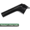 GRAND ORANGE RV Rain Gutter Spouts Long Version Left and Right 3 1/2" Long 4pcs Black Gutter Spout