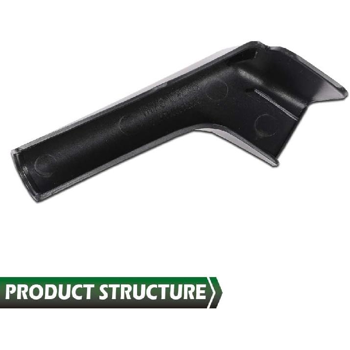 GRAND ORANGE RV Rain Gutter Spouts Long Version Left and Right 3 1/2" Long 4pcs Black Gutter Spout