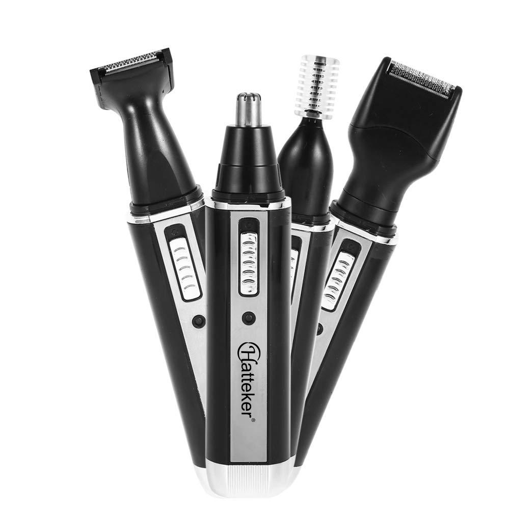 

Hatteker Набор для мужского груминга 4 в 1 Триммер для волос в носу Бритва для бороды USB Перезаряжаемый Многофункциональный триммер