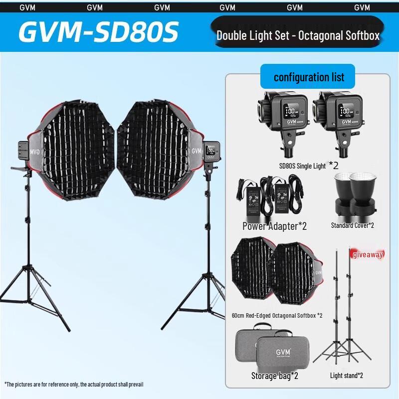 GVM SD80 Series Portable Photography LED Light