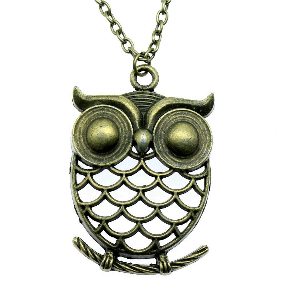 Peacock Pendant Bird Necklace Owl Ethnic Boho Jewelry for Female 45cm or 70cm Long Chain