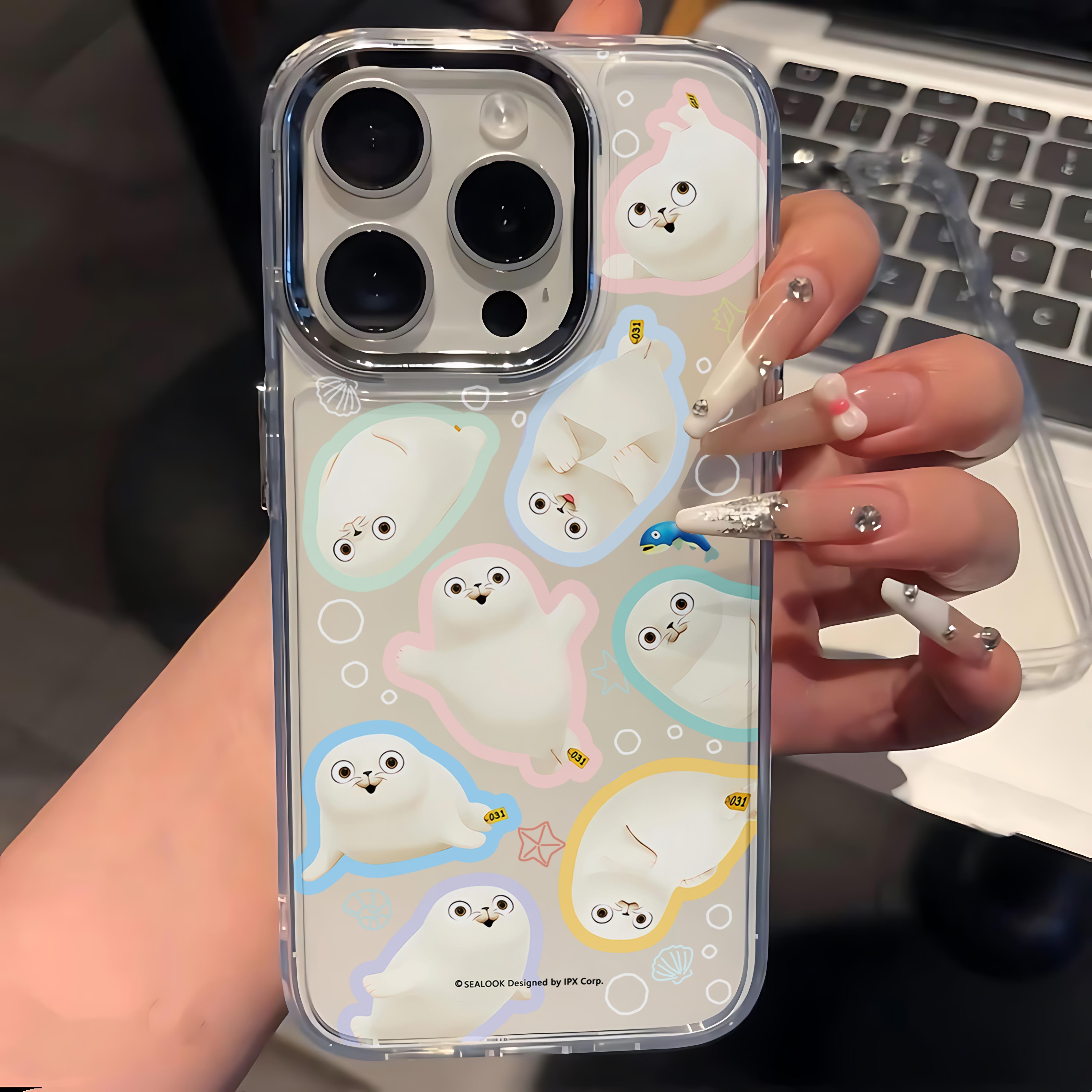 

Cute Sealooks New Phone Case For IPhone 17 16e 16 15 14 13 12 11 Mini Pro Max X XR XSMAX 8 7 Air Plus Transparent Soft Cover iPhone 11