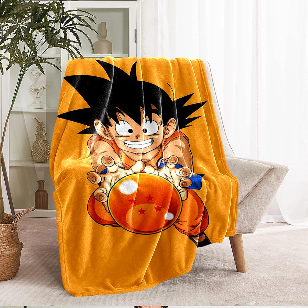 Dragon Ball Theme Printed Blanket - Perfect for Couch, Bed, Travel & Outdoor Use | Machine Washable, Cozy & Durable.