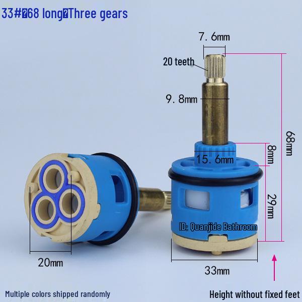 3/4-Hole Faucet Cartridge Valve Core, 3/4-Function Shower Bathtub Mixer Tap