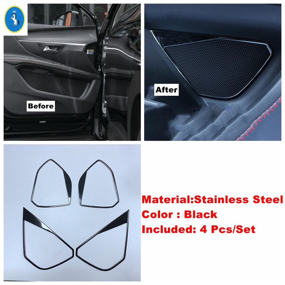 For Peugeot 3008 5008 GT 2017 -  Black Car Window Glass Lift / Door Speaker / Reading Lights Decor Cover Trim Accessories