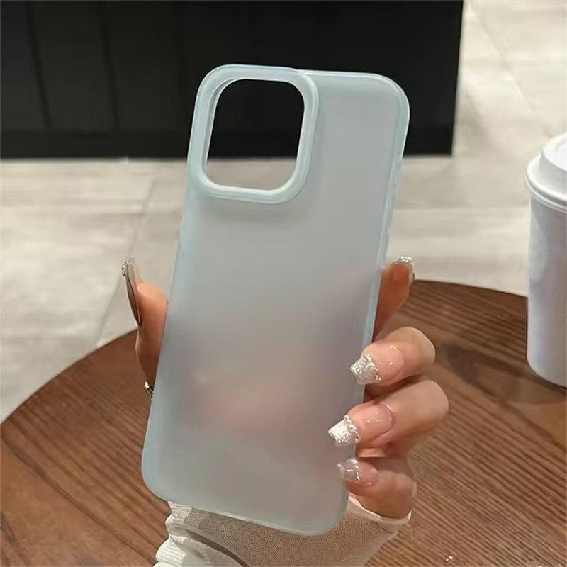 Matte Soft Silicone Phone Case for iPhone 16 15 14 Plus 13 12 11 Pro X XR XS Max Transparent Rubber Gel Shockproof Cover