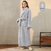 Mens & Womens Luxurious Extra Long Fleece Bathrobe - Thick, Plush, Plus Size Autumn/Winter Pajamas for Couples