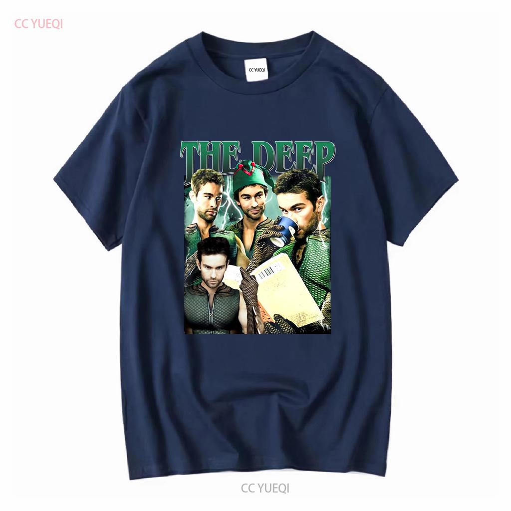 Vintage The Deep Boys T Shirt For Woman And Man Vintage Washed Top For Everyday Wear Casual Fashion Stylish Stretched Slightly