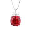 Jewelry Simulation Colored Treasure Corundum Simple Exquisite Pendant Necklace Main Stone 16 * 16