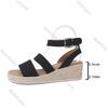 Fashion Summer Sandals for Women Wedge High Heels Female Black Fish Mouth Thick Bottom Casual Women's Shoes Bucke Sandalias De Mujer