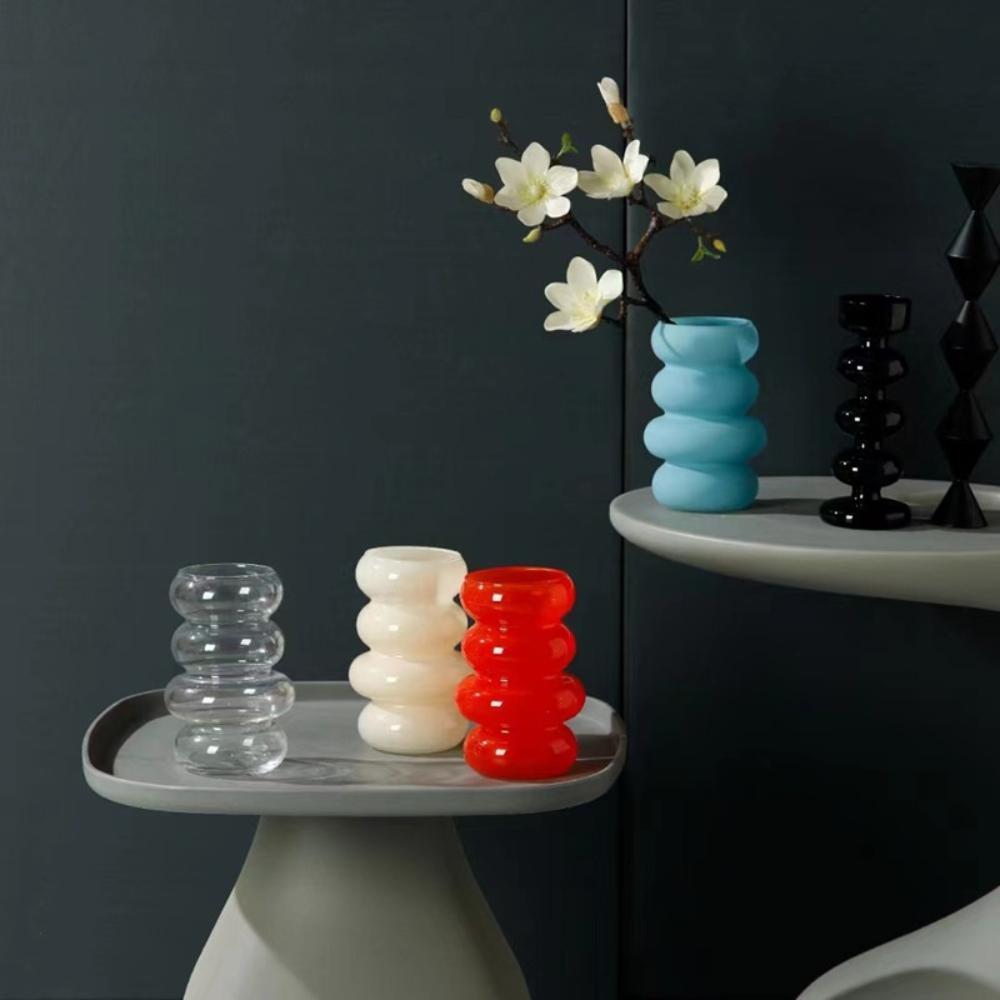 Minimalist Glass Vase Light Luxury Floral Arrangement Creative Ornament Nordic Home Decor Wedding Decoration Flower Pot Gift