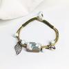 Retro Stone Flower Bracelet Female Jingdezhen Handmade Jewelry Woven Ceramic Pinched Flower Bracelet