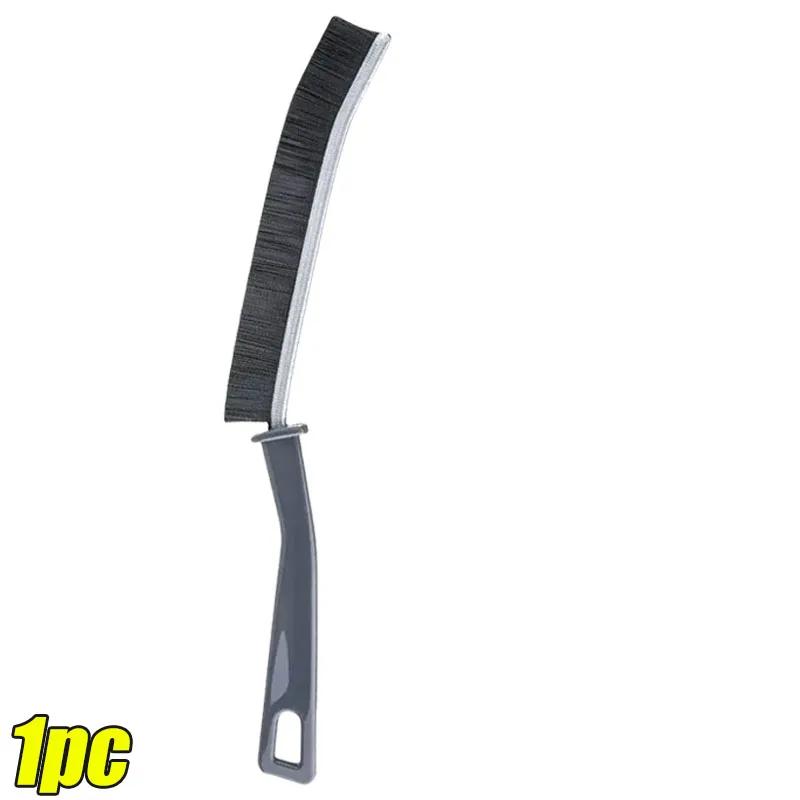 

Щетка для чистки зазоров мотоцикла Прочная щетка для затирки с жесткой щетиной и длинной ручкой для чистки зазоров плитки, оконных рам, дверных направляющих