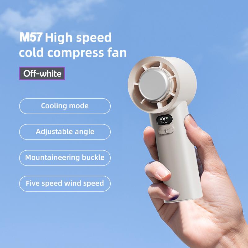 

Portable Handheld Cooling Fan 100 Speed Wind 4000mAh USB Rechargeable High-speed Mini Turbo Fan LED Digital Quiet Outdoor Fan