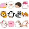 LED Lighted Animals Shoe Charms Pink Hamster Pig Shoe Decorations Pins Women Gifts Dog Cat Penguin Clog Accessories