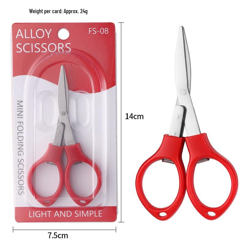 Multi-functional Folding Stainless Steel Scissors for DIY, Sewing, Paper Cutting, and Office Use