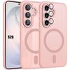 Magnetic Case - BOOLING - for Samsung Galaxy S26 - with Built-in Camera Protection - Pink