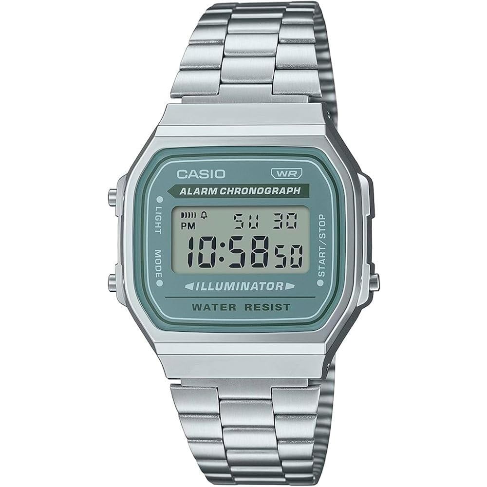 [Casio] CASIO Цифровые часы Серия Vintage A168WA Мужские Женские Детские Серебристый Зарубежная модель с G...